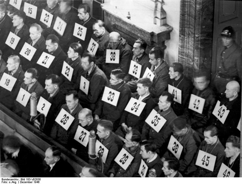 Personel Auschwitz na procesie w Norymberdze, fot. wikipedia.pl