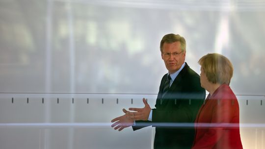 Angela Merkel i prezydent Christian Wulff 