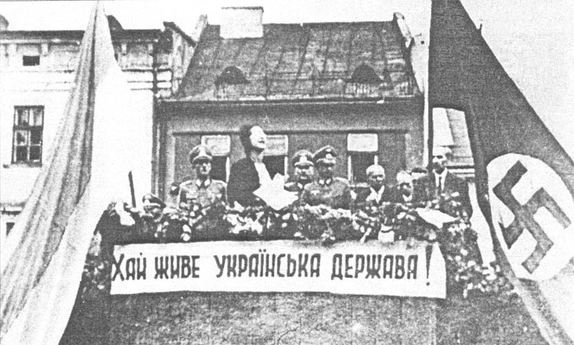Wiec ukraiński na przemyskim Rynku w 1941 r.
