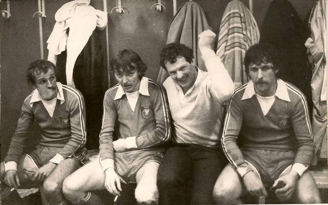 Na zdjęciu od lewej Marek Pieta, Zbigniew Boniek, Andrzej Grajewski i Andrzej Grębosz. 