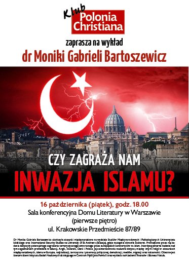 plakat A3 Bartoszewicz islam W-wa