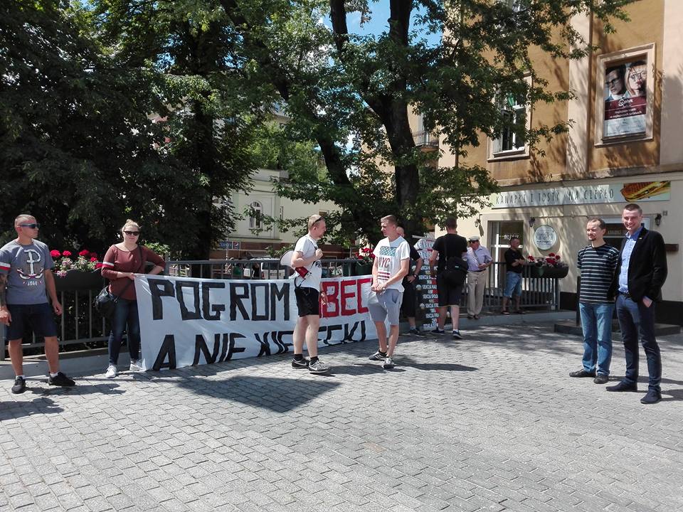 Pogrom ubecki, nie kielecki, Kieleccy Patrioci, 4.7.2016 r., fot. KL