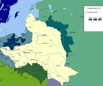 Ziemie zabrane przez trzy mocarstwa w I rozbiorze Polski