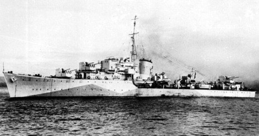 Niszczyciel ORP „Orkan”, eks-brytyjski HMS „Myrmidon”, przekazany Polskiej Marynarce Wojennej 18 listopada 1942 r. Zgodnie z ustaleniami, po zakończeniu wojny w Europie okret wraz z polską załogą miał brać udział w działaniach przeciw Japonii na Dalekim Wschodzie. Zatopienie niszczyciela przez niemiecki okręt podwodny na północnym Atlantyku 8 października 1943 r. uczyniło sprawę nieaktualną. 