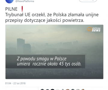 Platforma Obywatelska a smog